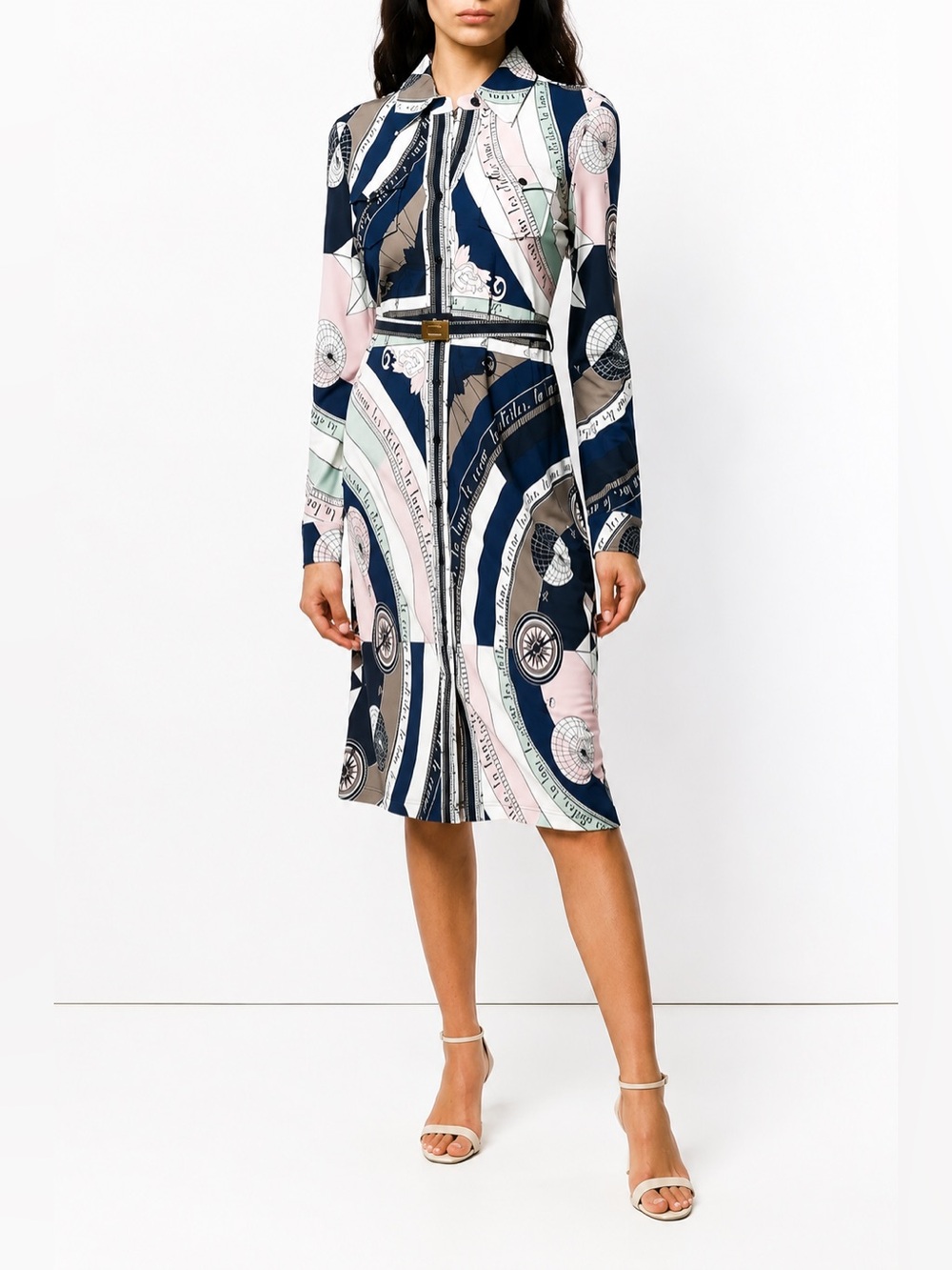 Tory Burch Crista Constellation Scarf Print Shirt Dress | Small - Picture 1 of 8